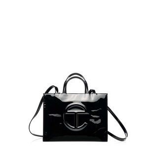 TELFAR Patent Leather Handbag - Black